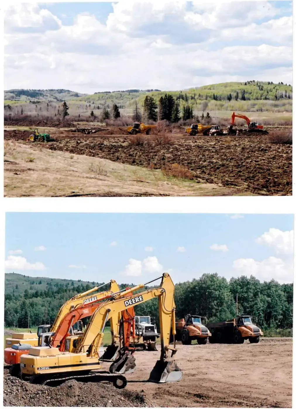 Construction of the reservoir in 2004, from the photographic record in the valuation report. Associated Engineering Alberta Ltd.